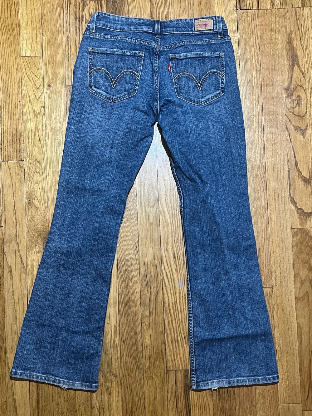 Levis 518 Superlow Boot Cut Juniors 5S Blue Jeans Stretch Low Rise Y2K